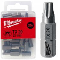 Біта MILWAUKEE, TX20, 25мм, (25шт)