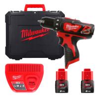 Дриль-шуруповерт MILWAUKEE M12 BDD-202C обертовий момент 30 Нм 4933441915 (+2 акумулятори, зарядний пристрій, HD кейс)